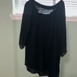 NWOT sheer off the shoulder tunic